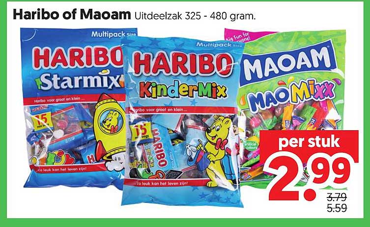 Haribo of Maoam Uitdeelzak 325 - 480 gram