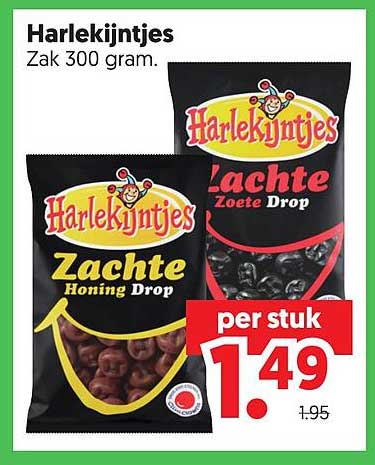 Harlekijntjes Zak 300 gram