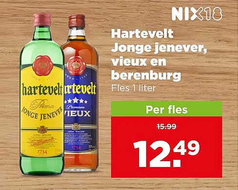 Hartevelt Jonge jenever, vieux en berenburg