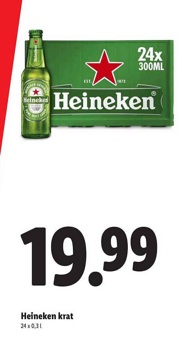 Heineken krat 24 x 0,3 l