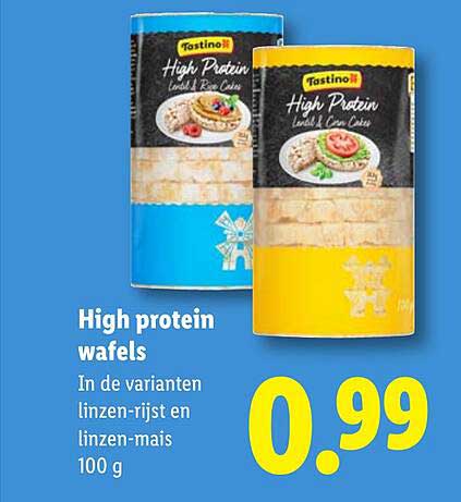High protein wafels