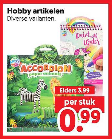 Hobby artikelen Diverse varianten.