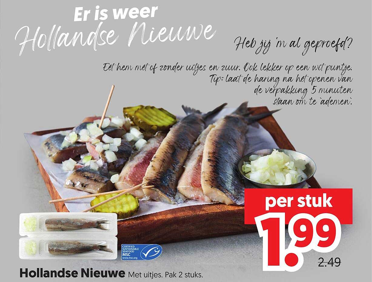 Hollandse Nieuwe Met uitjes. Pak 2 stuks.