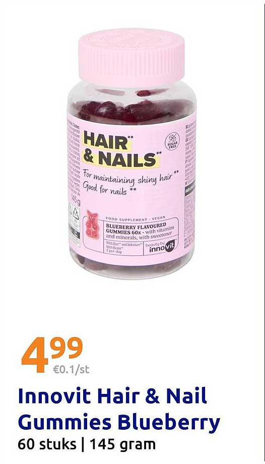 Innovit Hair & Nail Gummies Blueberry