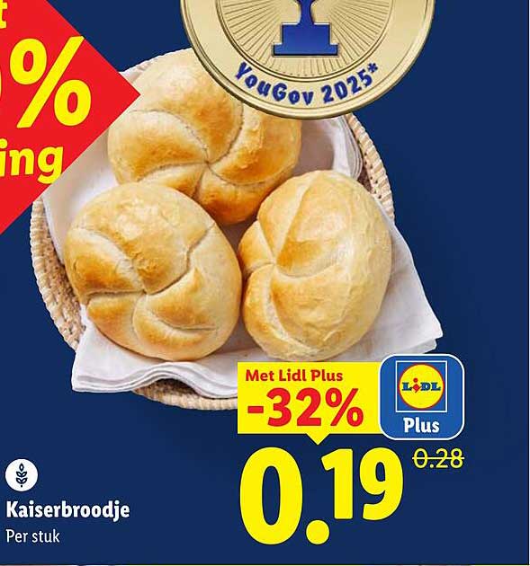 Kaiserbroodje Met Lidl Plus -32%