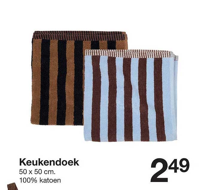 Keukendoek 50 x 50 cm. 100% katoen