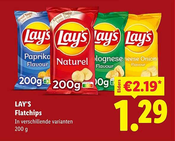 LAY'S Flatchips In verschillende varianten 200 g
