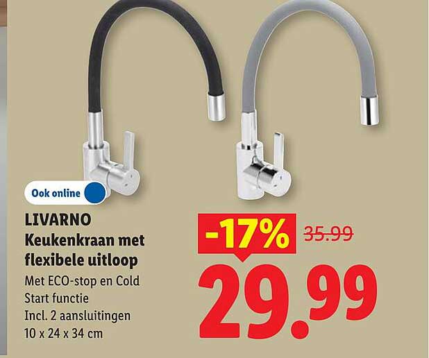 LIVARNO Keukenkraan met flexibele uitloop