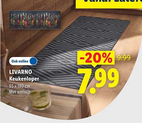 LIVARNO Keukenloper 65 x 180 cm Met antislip -20%