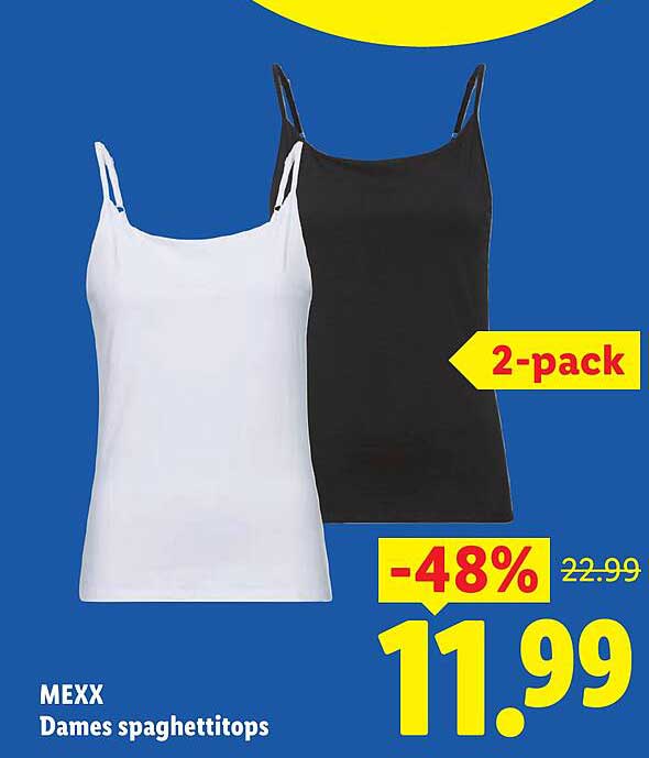 MEXX Dames spaghettitops 2-pack -48%