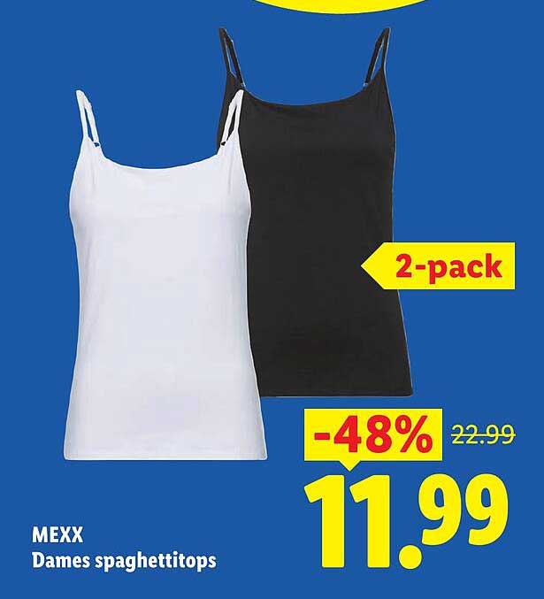 MEXX Dames spaghettitops 2-pack -48%