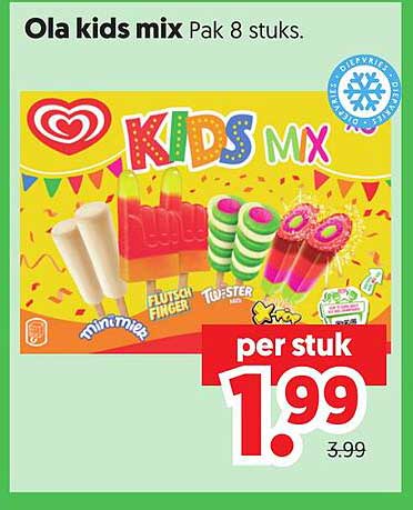 Ola kids mix Pak 8 stuks