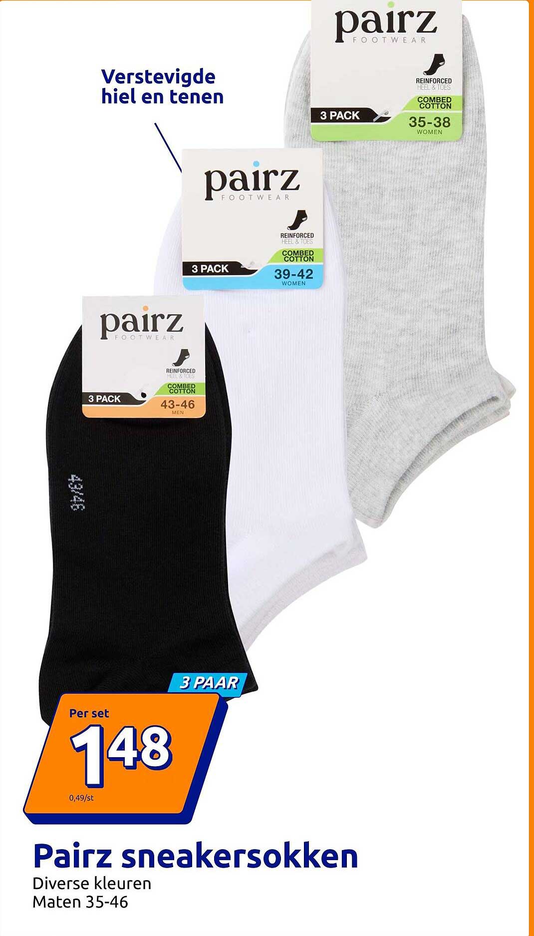 Pairz sneakersokken