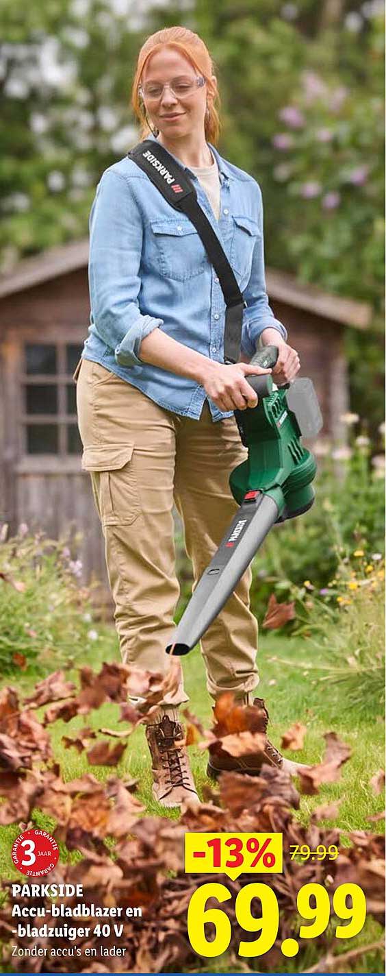 PARKSIDE Accu-bladblazer en -bladzuiger 40 V Zonder accu's en lader