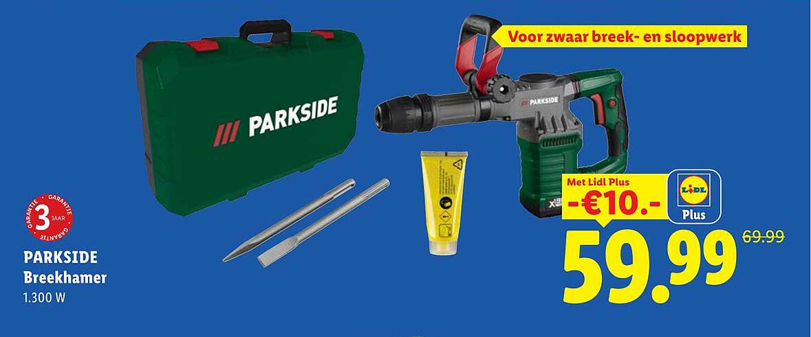 PARKSIDE Breekhamer 1.300 W Met Lidl Plus -€10.-