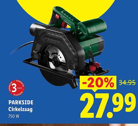 PARKSIDE Cirkelzaag 750 W -20%