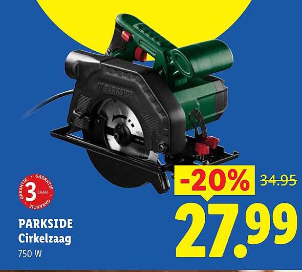 PARKSIDE Cirkelzaag 750 W -20%