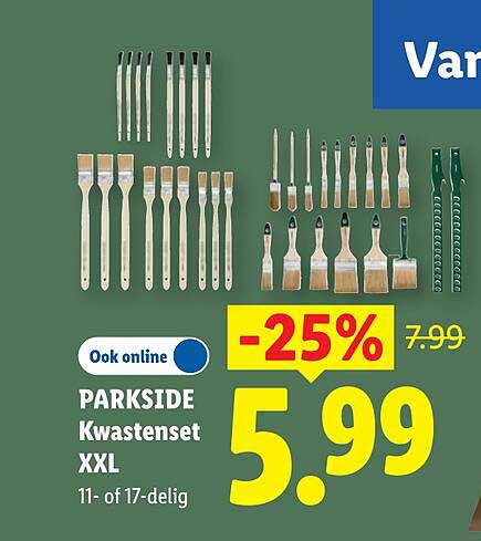 PARKSIDE Kwastenset XXL 11- of 17-delig -25%
