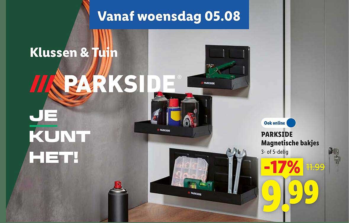 PARKSIDE Magnetische bakjes 3- of 5-delig -17%