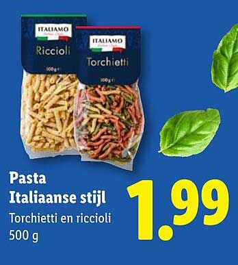 Pasta Italiaanse stijl Torchetti en riccioli 500 g