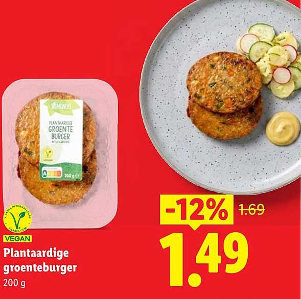 Plantaardige groenteburger