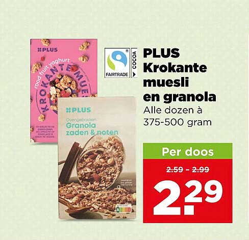 PLUS Krokante muesli en granola