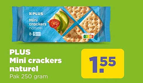 PLUS Mini crackers naturel Pak 250 gram
