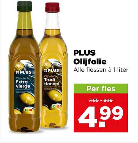PLUS Olijfolie Alle flessen à 1 liter
