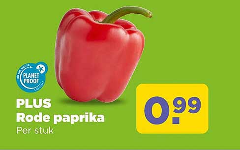 PLUS Rode paprika Per stuk