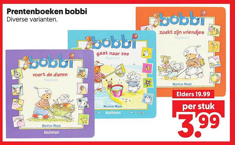 Prentenboeken bobbi Diverse varianten.