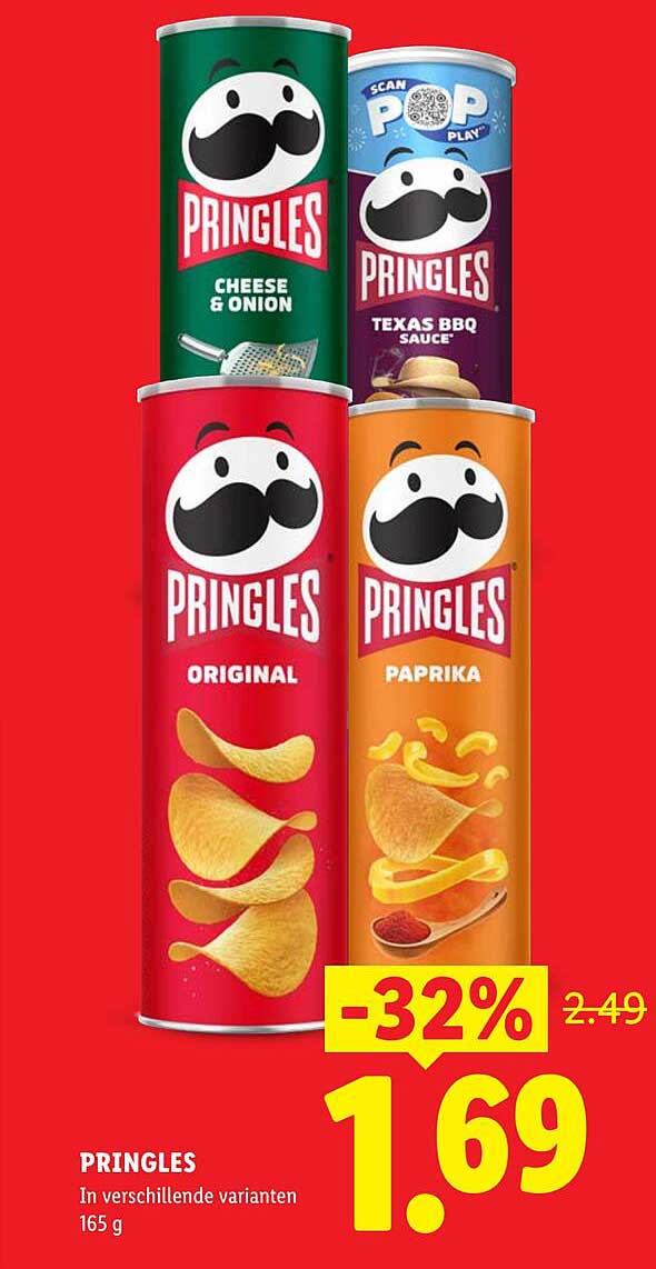 PRINGLES In verschillende varianten 165 g -32%