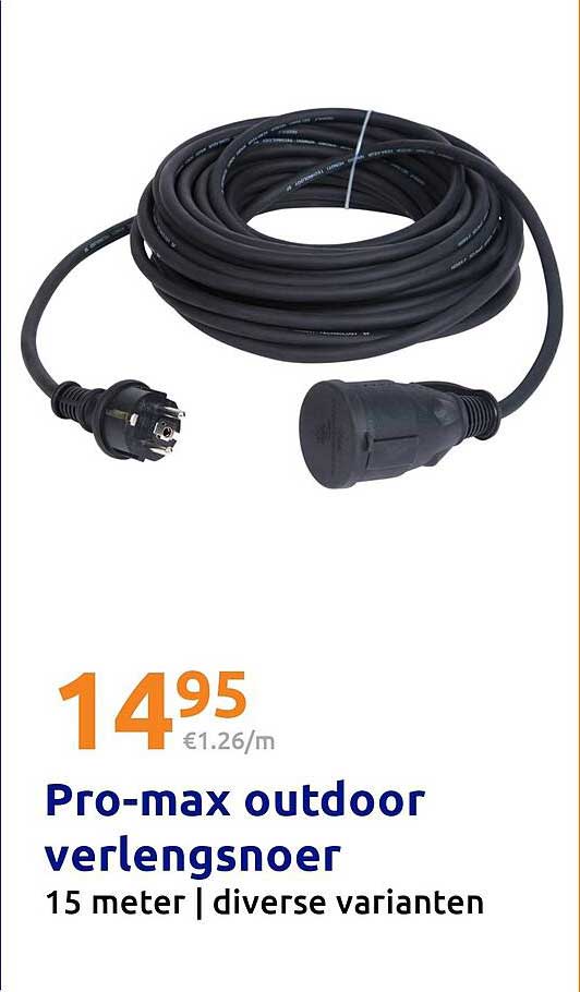 Pro-max outdoor verlengsnoer 15 meter | diverse varianten