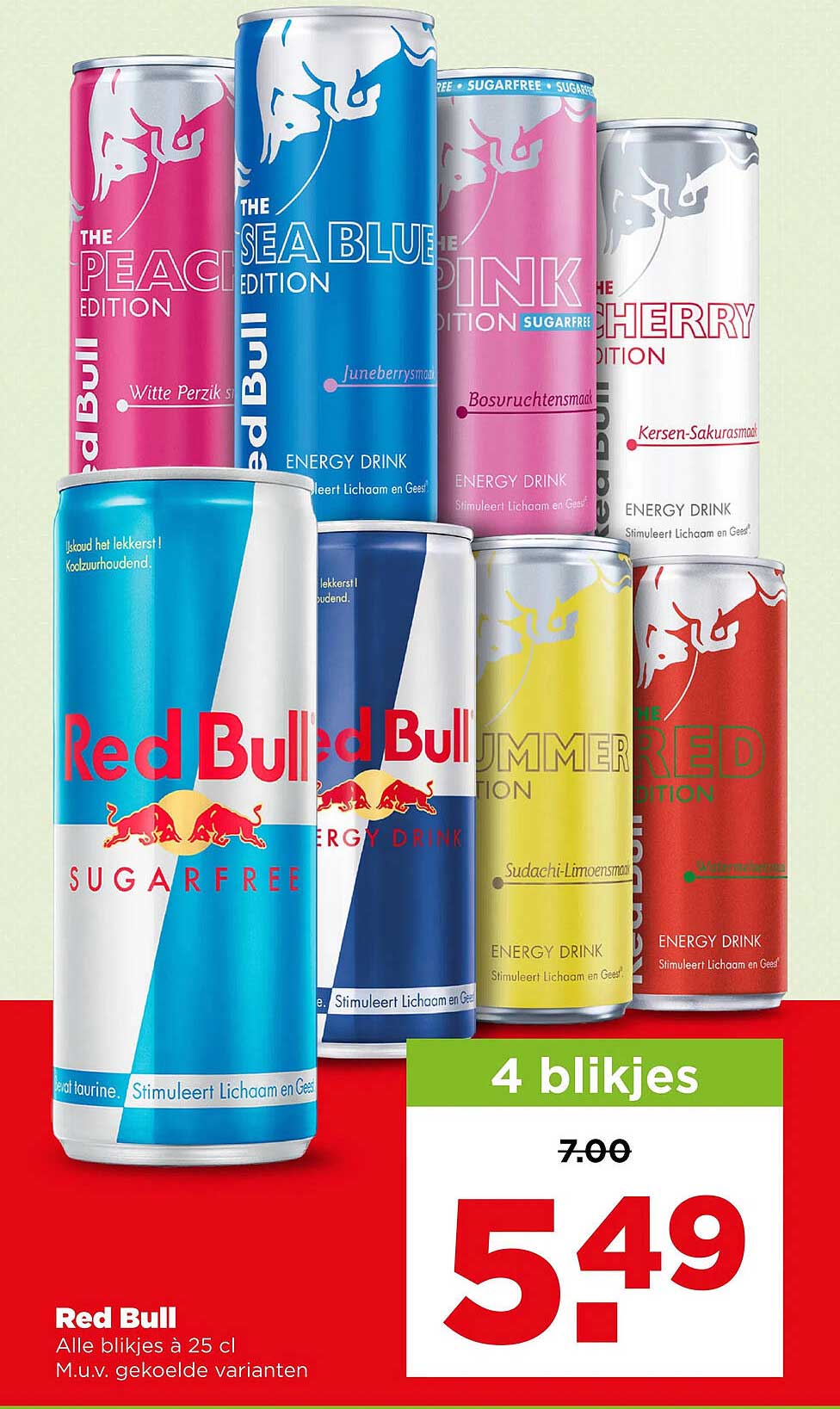 Red Bull Alle blikjes à 25 cl M.u.v. gekoelde varianten
