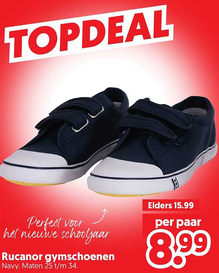 Rucanor gymschoenen Navy. Maten 25 t/m 34.