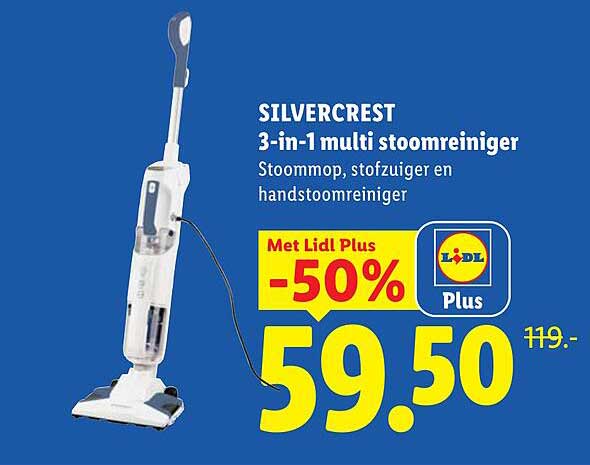 SILVERCREST 3-in-1 multi stoomreiniger Met Lidl Plus -50%