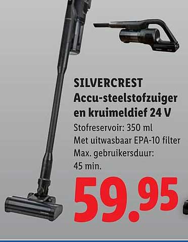SILVERCREST Accu-stofzuiger en kruimeldief 24 V
