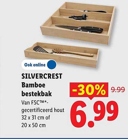 SILVERCREST Bamboe bestekbak