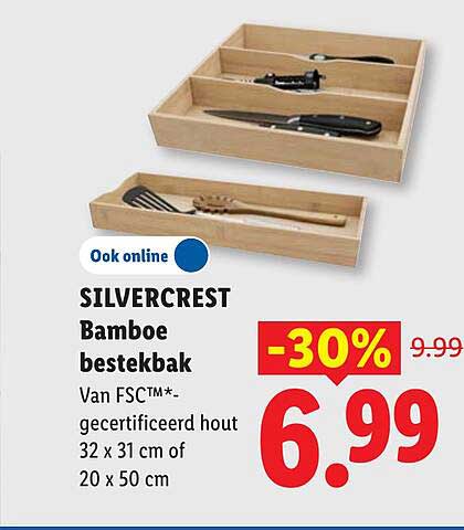 SILVERCREST Bamboe bestekbak