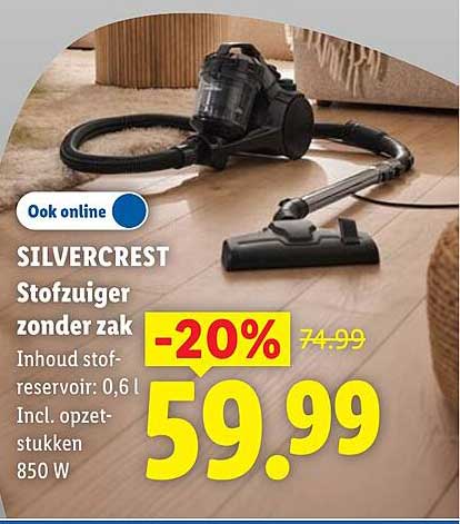SILVERCREST Stofzuiger zonder zak -20%