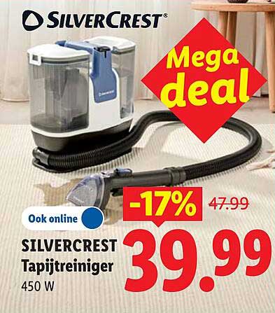 SILVERCREST Tapijtreiniger 450 W Mega deal