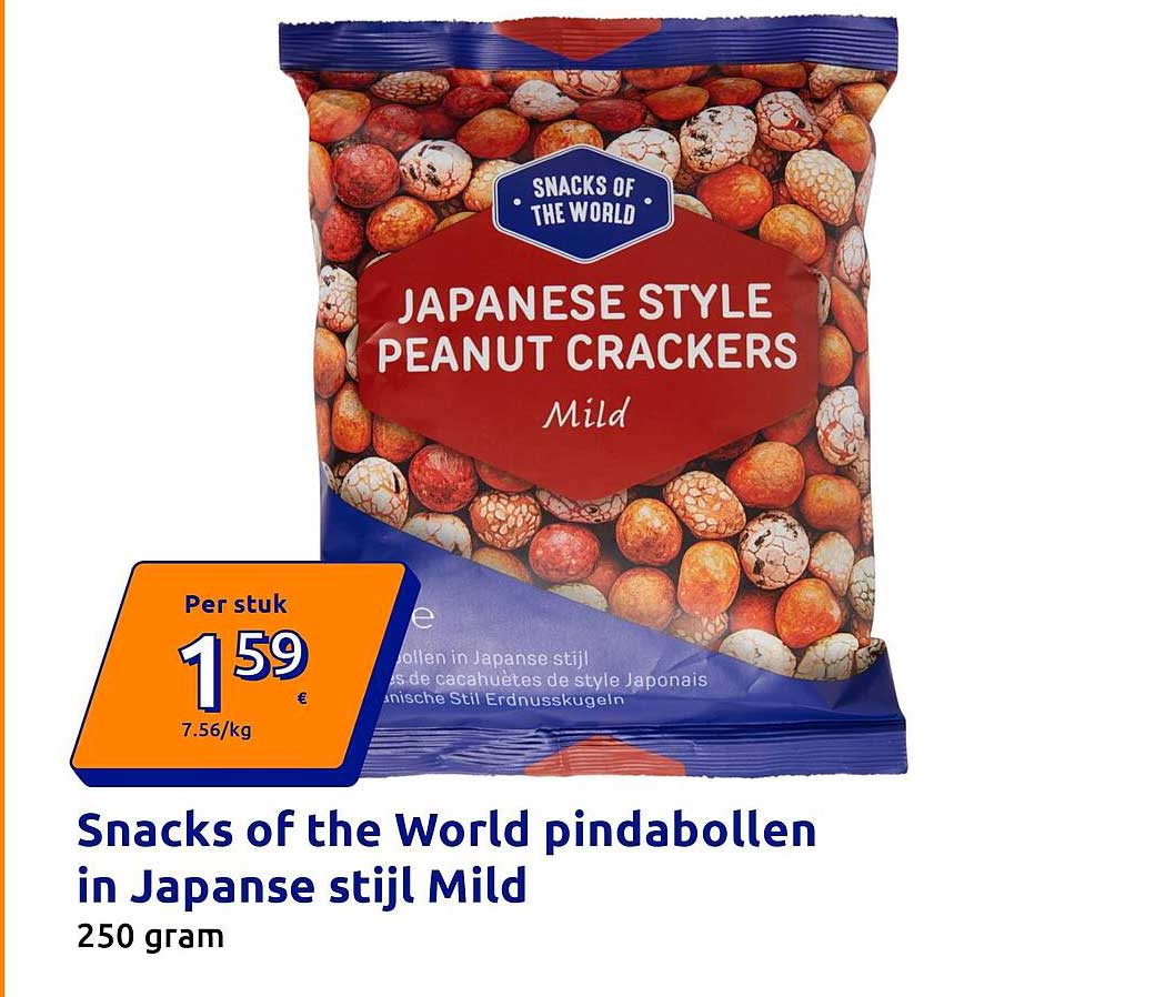 Snacks of the World pindabollen in Japanse stijl Mild