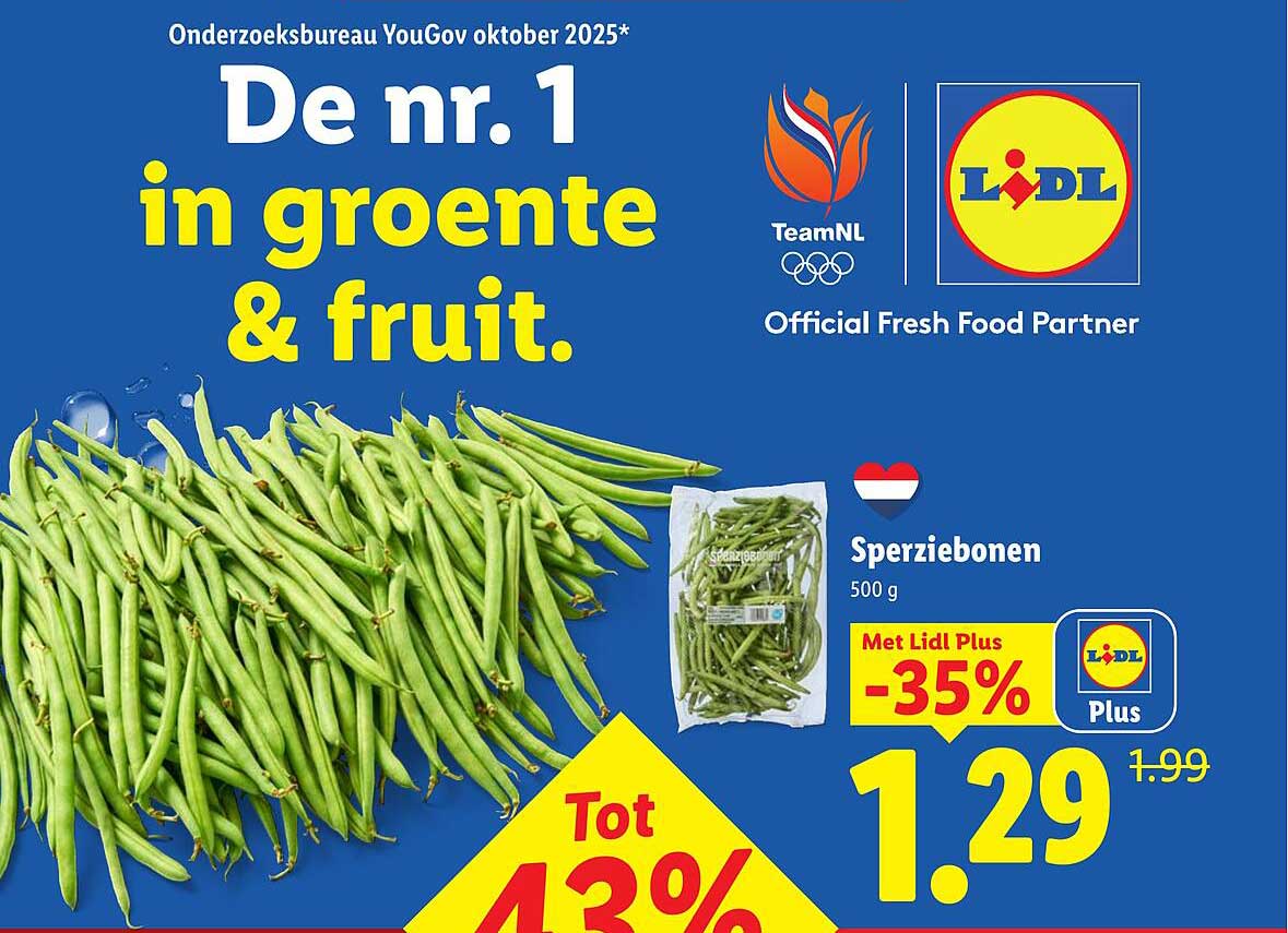 Sperziebonen 500 g Met Lidl Plus -35%