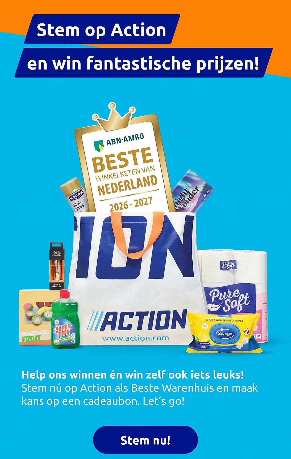 Stem op Action en win fantastische prijzen!