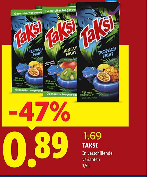 TAKSI In verschillende varianten 1,5 l