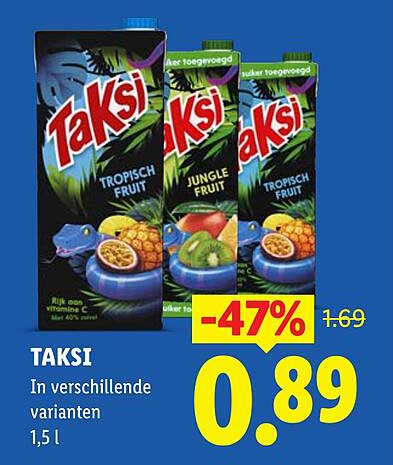TAKSI In verschillende varianten 1,5 l