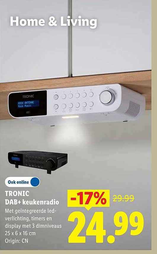 TRONIC DAB+ keukenradio