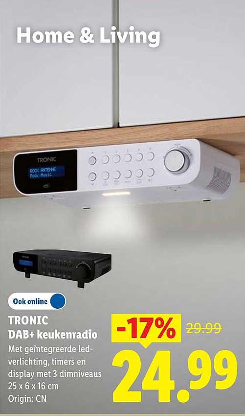 TRONIC DAB+ keukenradio
