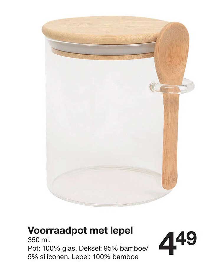 Voorraadpot met lepel