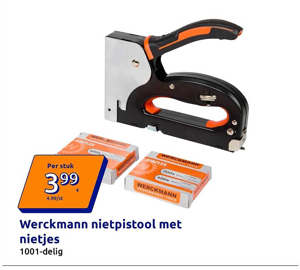 Werckmann nietpistool met nietjes 1001-delig