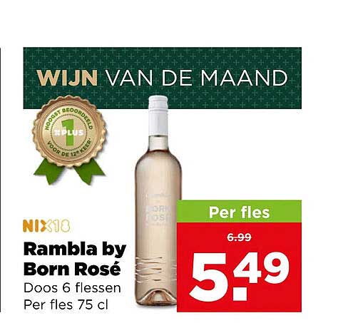 WIJN VAN DE MAAND NIXI8 Rambla by Born Rose Doos 6 flessen Per fles 75 cl